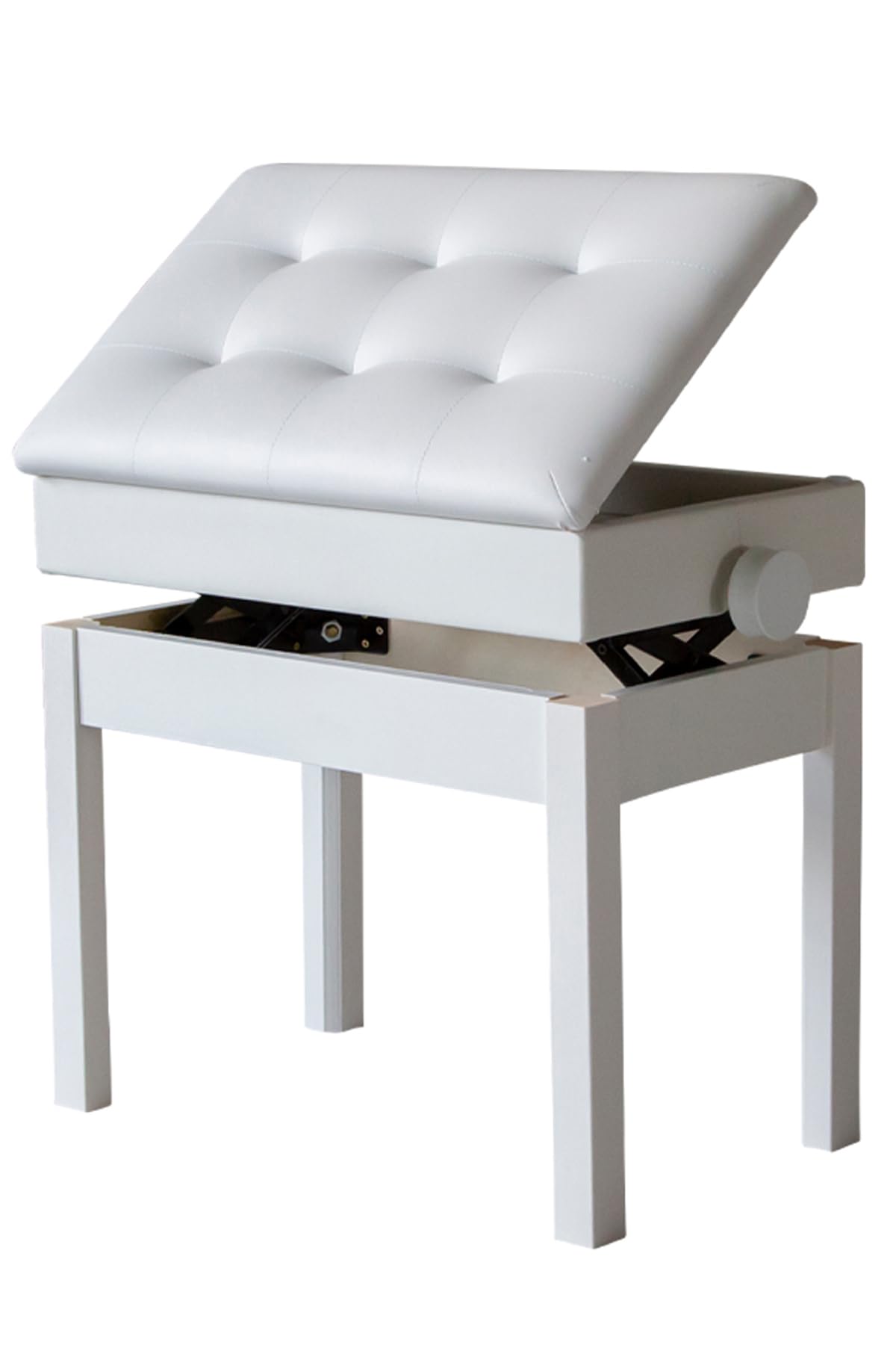 ピアノ椅子　ホワイト　高さ調節機能付き ピアノ椅子 ホワイト 高さ調節機能付き ピアノ椅子 ホワイト 高